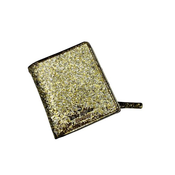 Kate Spade Gold Glitter Wallet - Picture 1 of 3
